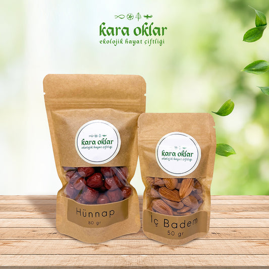 İç Badem 50 Gr & Hünnap 80 Gr Paketi